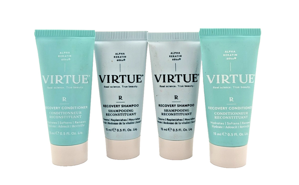 2-Sets Virtue Alpha Keratin Recovery Shampoo & Conditioner 15ml/0.5 floz Each